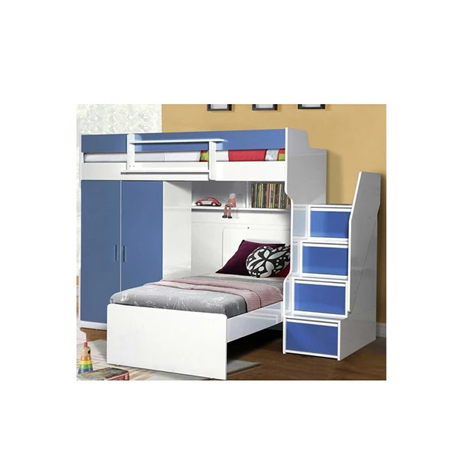 bunk bed with wardrobe