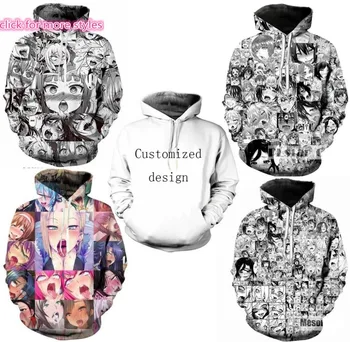 Baru Fashion Pasangan Pria Wanita Unisex Anime Ahegao Gadis Seksi 3d Cetak Hoodies Sweater Sweatshirt Jaket Pullover Buy Keren Pullover Hoodie