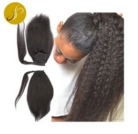 

PEARCOIN WHOLESALE FACTORY PRICE Ready To Ship Afro Kinky Straight Wrap Around Ponytail High Temperature Fiber Hair Extension