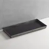 Black Zinc Rectangular Garden Boot Trays