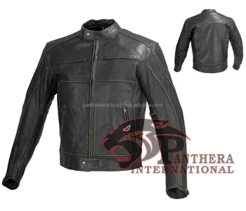 jaqueta de couro de bufalo motoqueiro