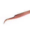 Plasma Rose gold Strong curved Eyelash Tweezers / Strong curved Lash Tweezers