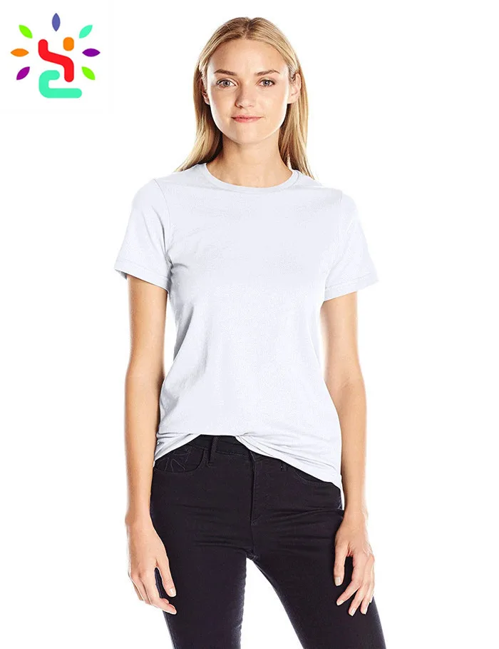 Solid Tee Shirt 100 Cotton Women Fitted T Shirts Plain T Shirt Short