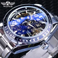 

WINNER Automatic Watch Hot Luxury Mechanical Mens Watch Casual Stainless Steel Waterproof Watches Men Wrist Relogio Masculino