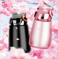 

300ml Cute Cat portable double stainless steel insulation Wide Mouth thermos Cartoon vacuum flasks