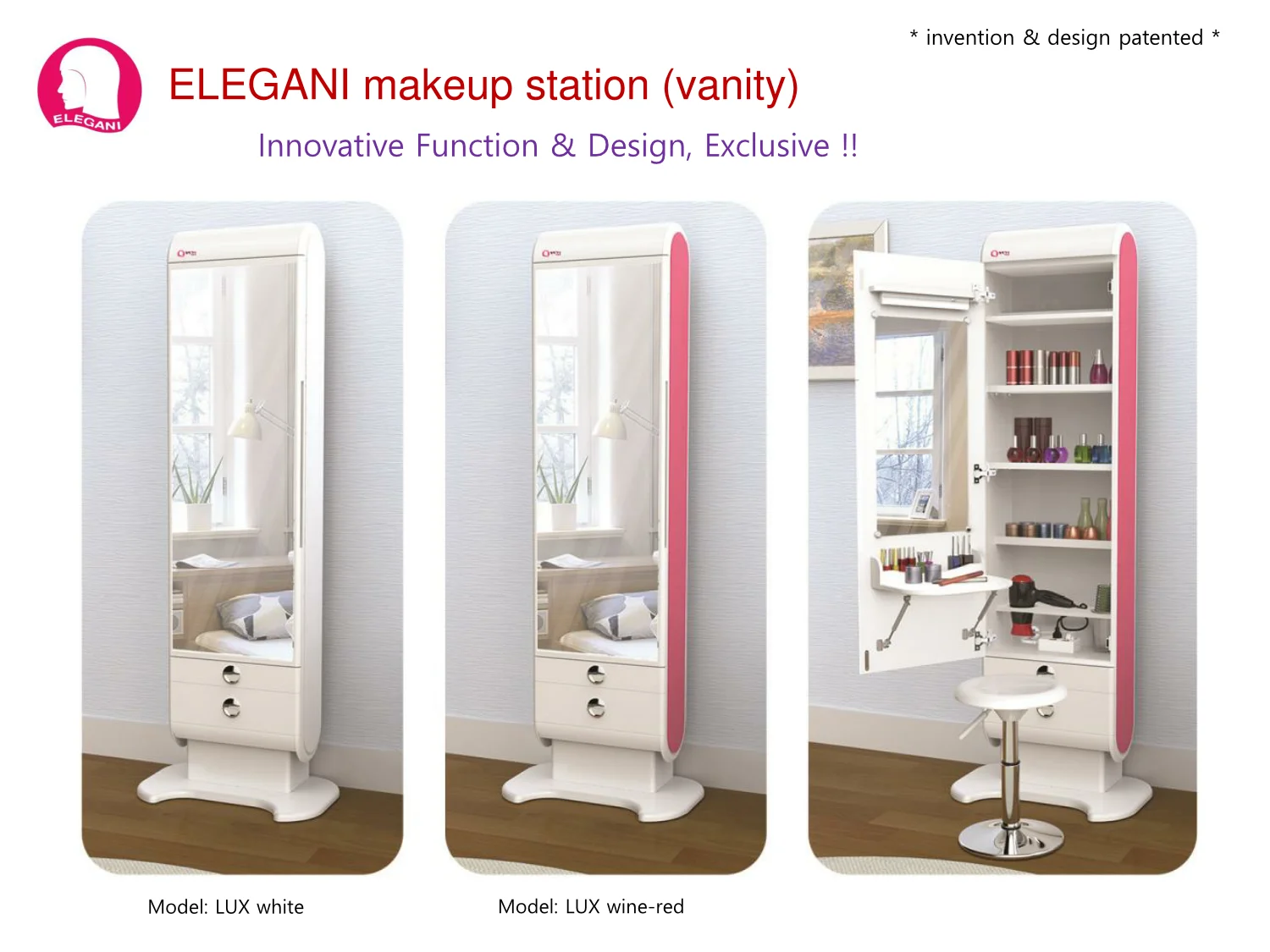 Elegani Makeup Station /makeup Studio Furniture /dresser With Mirror