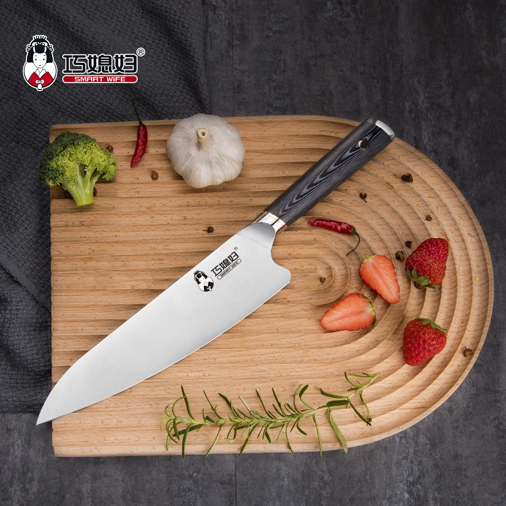 

Amazon Hot Sale 8 Inch Chefs Kitchen Knife Professional Germany Din 1.4116 Stainless Steel Knives Kitchen Knife Smart Wife, N/a