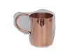 Moscow mule Copper Bear mug plain with out hammer and copper handle polished