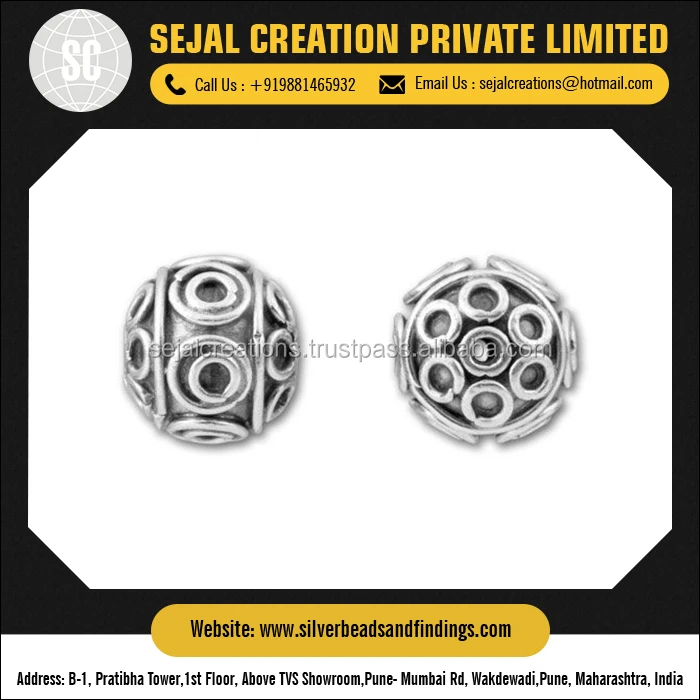 B51 Silver Beads Buy Silver Beads,Bali Silver Beads,Sterling Silver