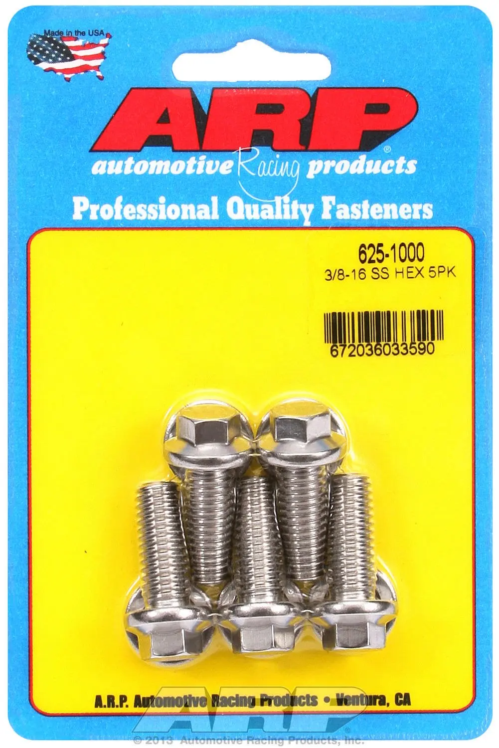 ARP 4307402 Thermostat Housing Bolts Stainless Steel With Hex Style Heads For Select Chevrolet Applications 3 Pack