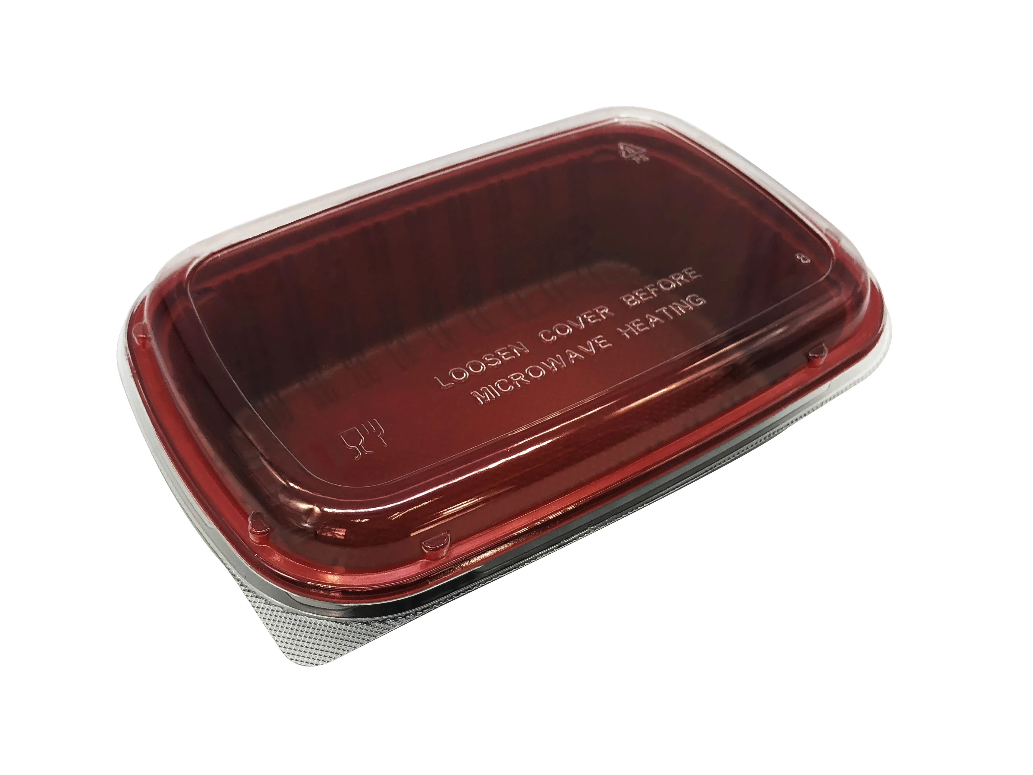 Disposable Bento Food 2 Compartment Paper Rectangle Tray Plate