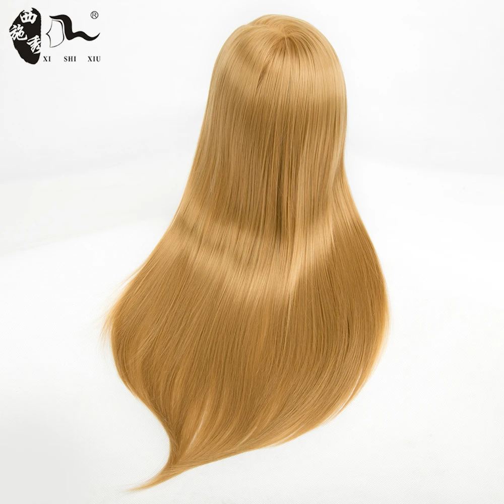 XISHIXIUHAIR BRAND Make Up Synthetic Hair Mannequin Head, Synthetic Hair Training Mannequin Head