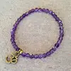 Amethyst Anklet with OM : Gemstone Chakra Anklets