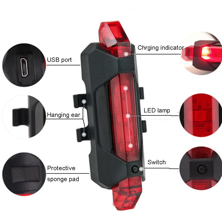 thumbnail image 2 of Super Bright USB Rechargeable COB LED Bike Light Set – Waterproof, Plastic/Silicone 2 of 4