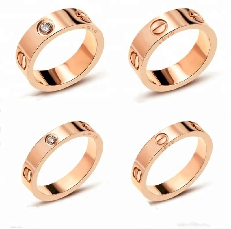 

Fashion Woman Love Couple With Cubic Zircon Wedding Engagement Promise Ring