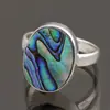 925 SILVER 4.73 g DESIGNER ABALONE SHELL RING