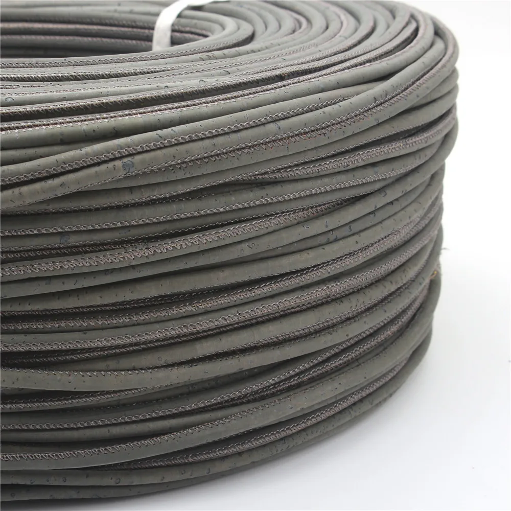 Natural cork 5mm round gray Black cork cord Portuguese cork wholesale jewelry supplies /Findings Cor-176