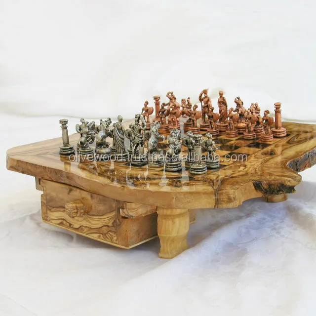 
Tunisian Olive Wood Chess Board 