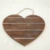 Star of log heart shape hangs a hand woodwork to put wood household adornment originality decoration heart
