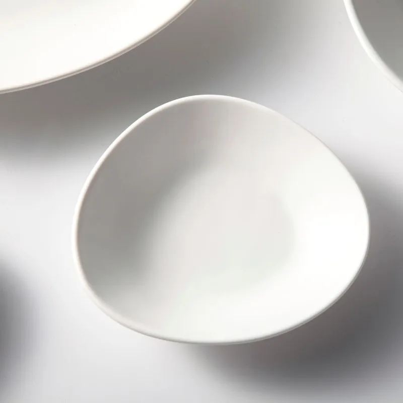 product-hotel and restaurant white ceramic dinnerware set matt white tableware set-Two Eight-img