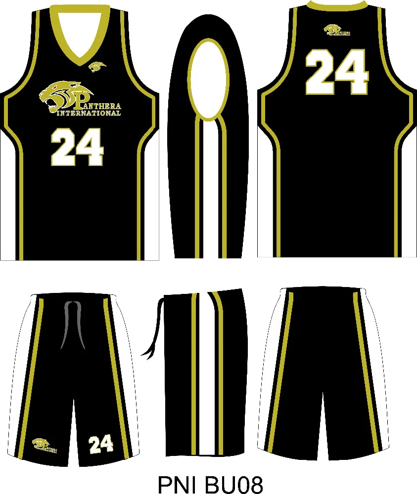 Black Panthers Basketball Uniform PNI 