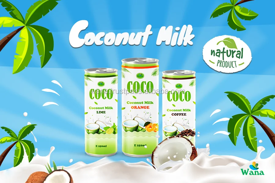 Fresh Coconut Milk Drink With Orange Flavor In 250ml Buy Coconut Milk