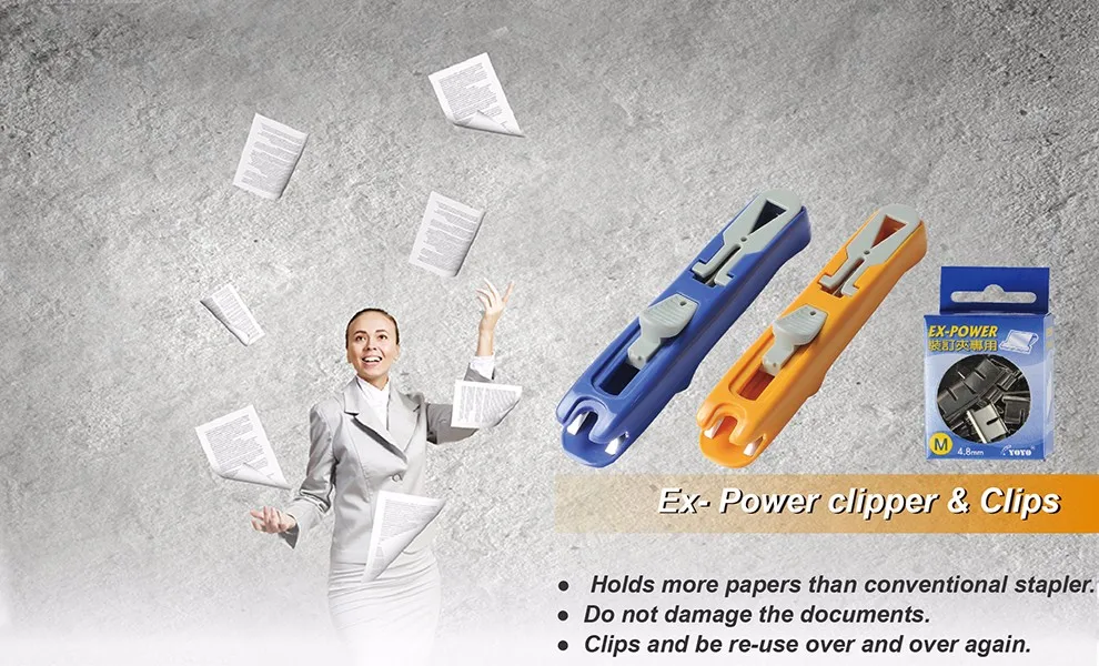 
1130B Clip Plastic Paper Clipper Stapler 