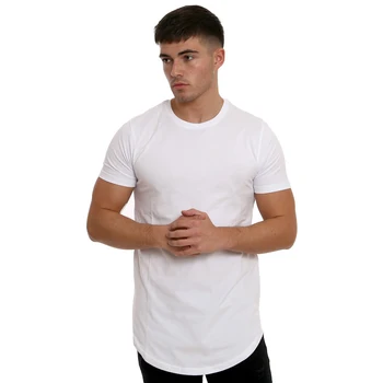 curved hem t shirt