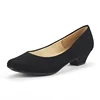 Hot selling low chunky heel pumps for women and ladies