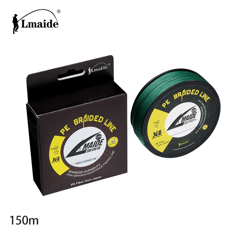 

TOP Quality 4 strands 150m PE braided fishing line high strength abrasion resistant reel fishing line 4LB-150LB