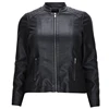 Women Stitch Defined Leather Jacket