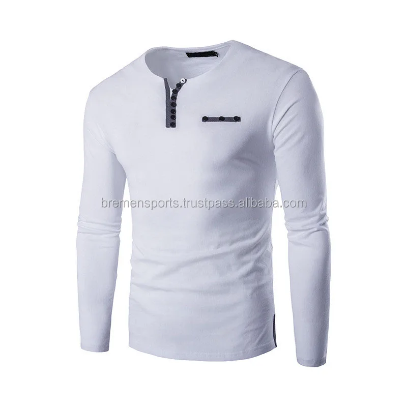 men v neck long sleeve t shirt