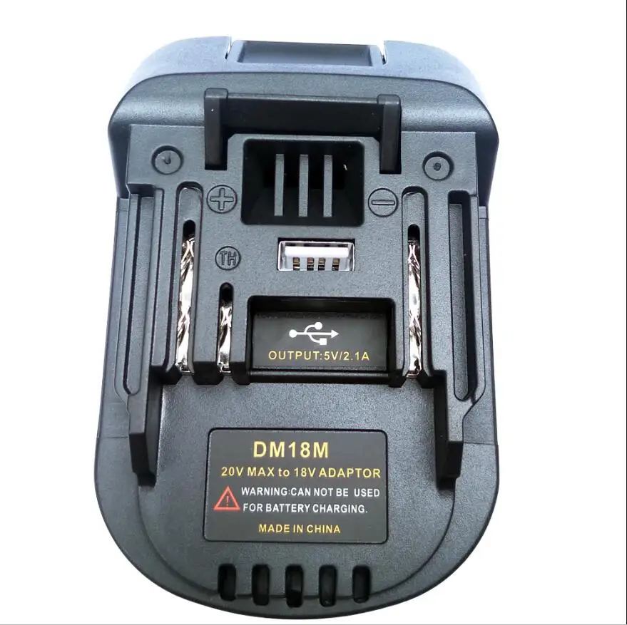 

Battery Adapter DM18M for Dewalt 20V for Makita 18V Lithium BL1830 BL1840 BL1850 14.4V-18V conversion, Black