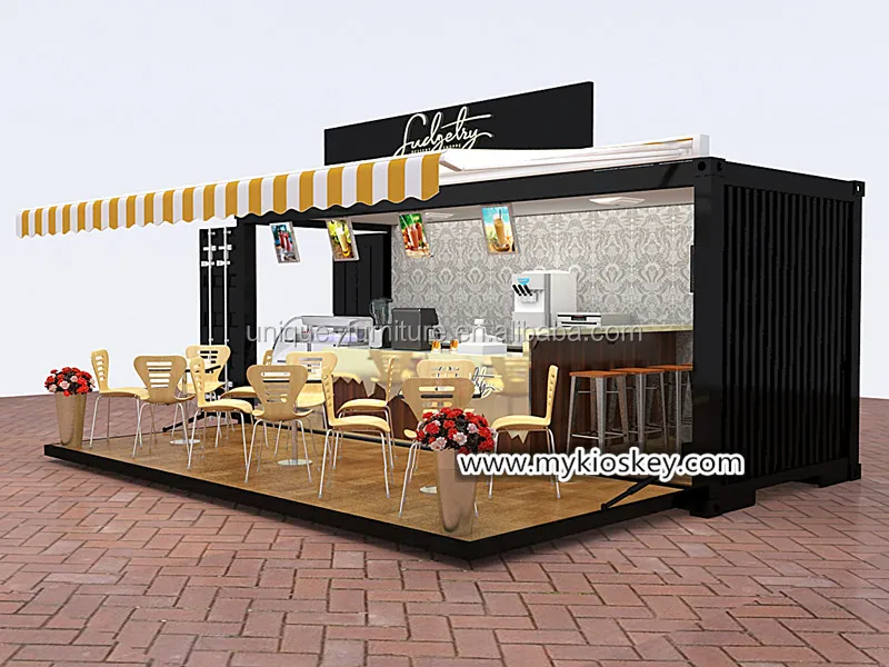 Shipping Container Coffee Kiosk And Fast Food Container Restaurant Shop
