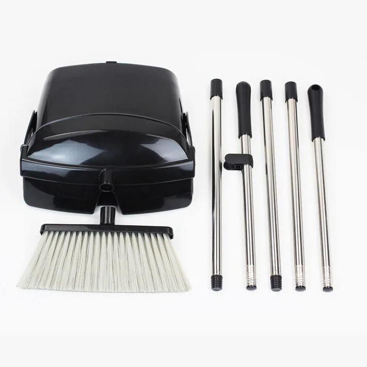 Amazon Top Seller 2019 Extension Telescopic Broom Handle Kitchen Folding Windproof Broom And Dustpan Set With Lid