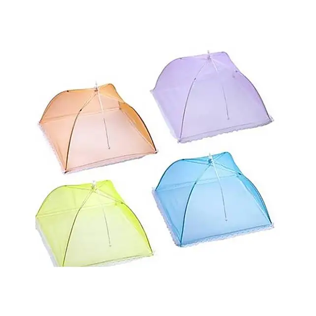 

Pop Up Mesh Net Food Cover, White;blue;pink;green