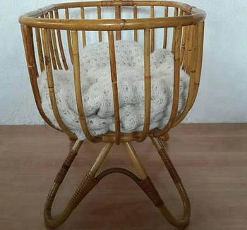 rattan baby cot