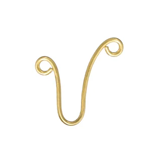Gold jewelry supplier U shape ear wire hooks for women
