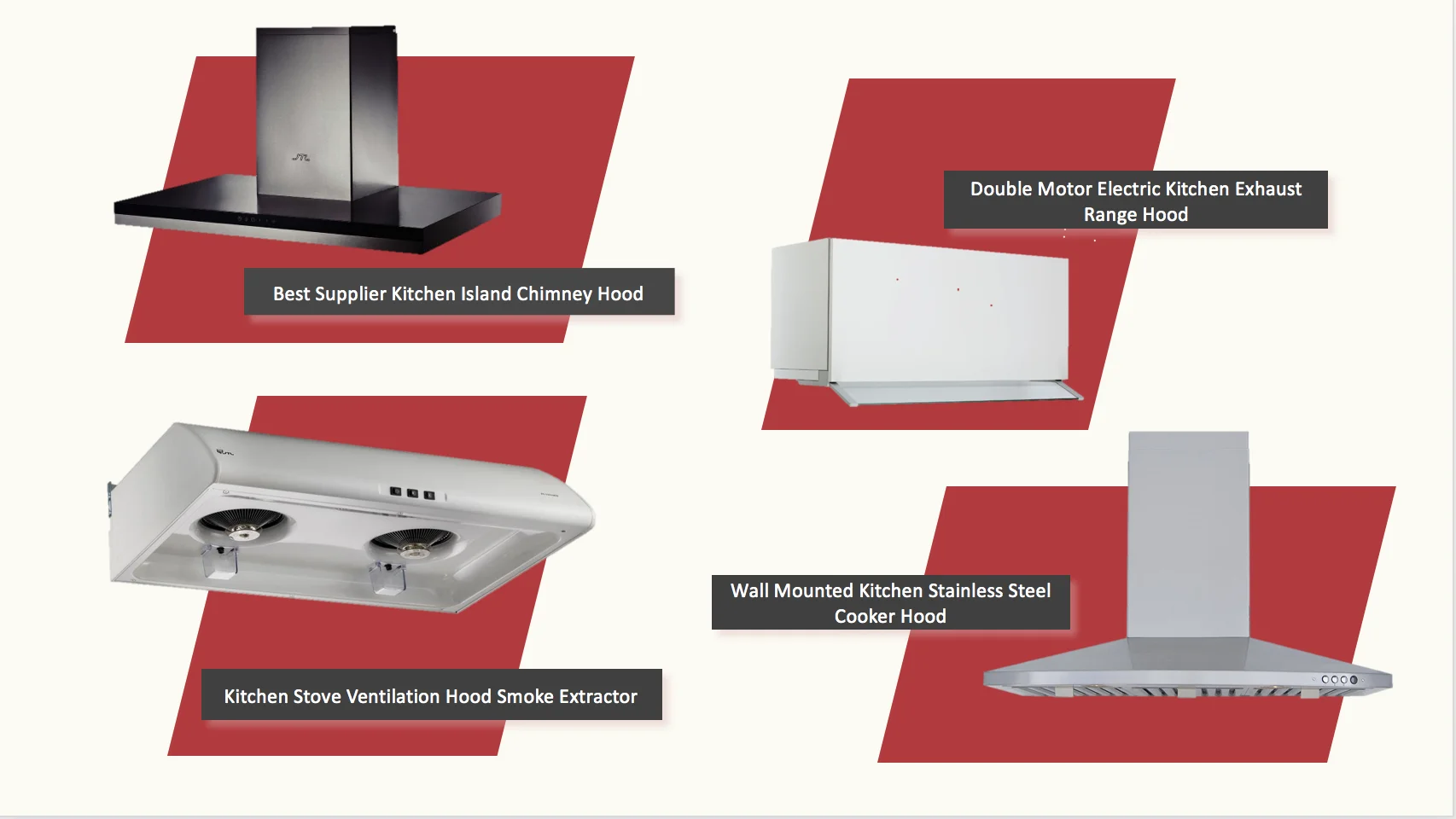 Kitchen ventilation stainless steel appliance range hood