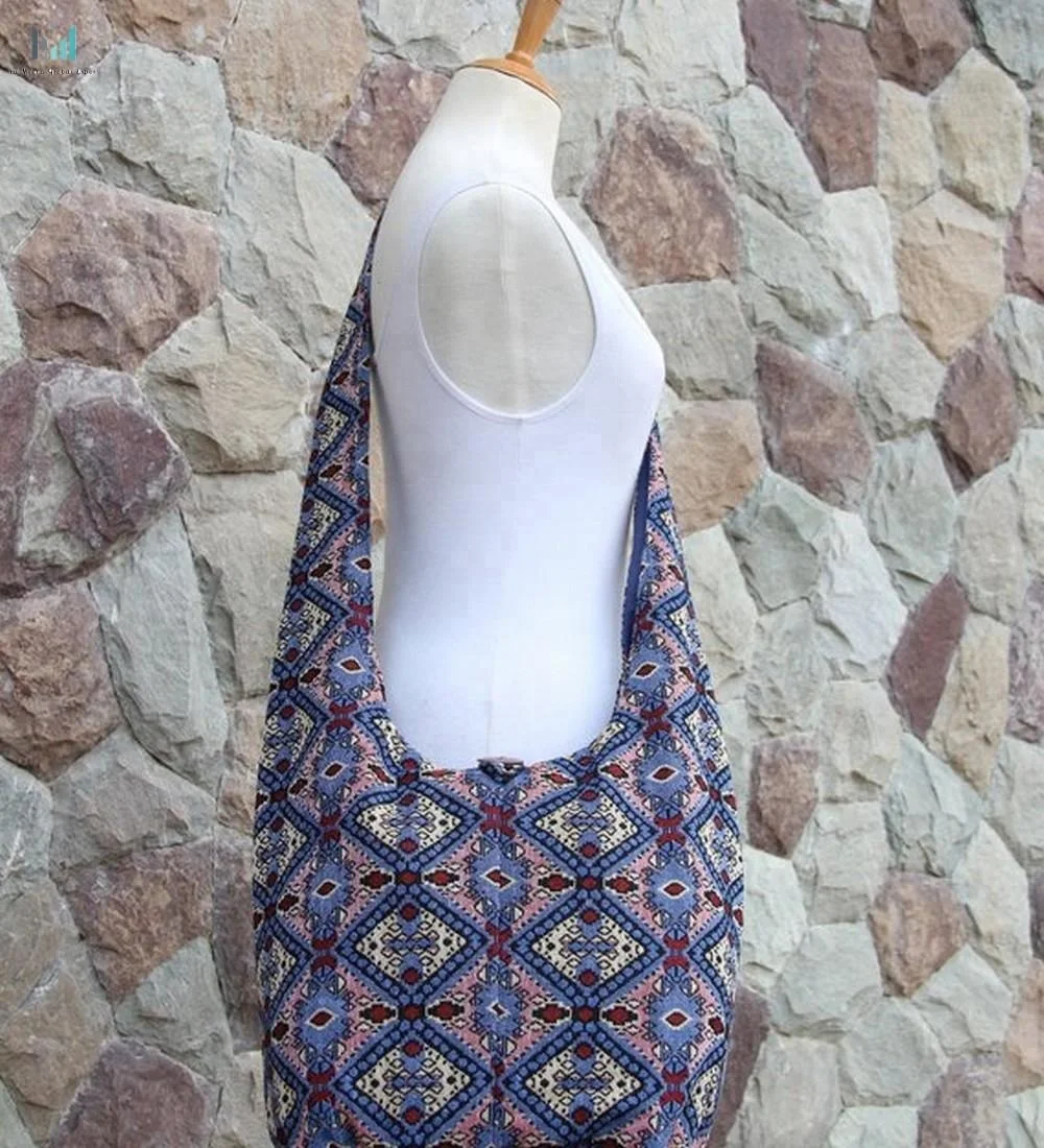 
Boho Hippie Tribal bag Pink Blue Unique Hippie Cute Shoulder Crossbody Sling bag 