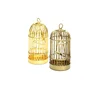 gold plated tea light candle bird cage