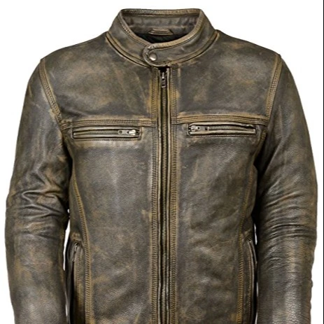 new arrival man leather jacket, battery heated leather jacket