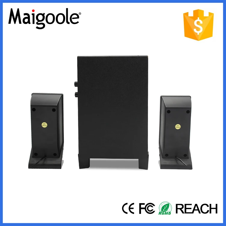 2.1 Wood Subwoofer Sound System 3d Car Stereo Music Box With Tf Usb Fm