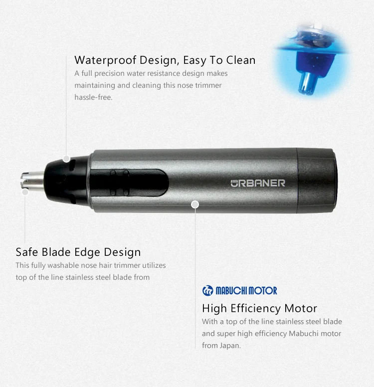 Nose Hair Trimmer Waterproof Type【URBANER】MB-041