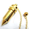 gold platted brass pendulums for sale wholesale brass bullet pendulums metal for dowsing