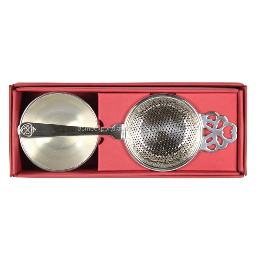 Brass Tea Infuser Silver Tea Strainer With Mini Pot Stand Buy Brass