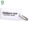 Plastic combo barcode keychain card mini card holder with hole punched