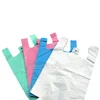 Free sample 100% biodegradable t-shirt plastic handle carry bag for grocery package