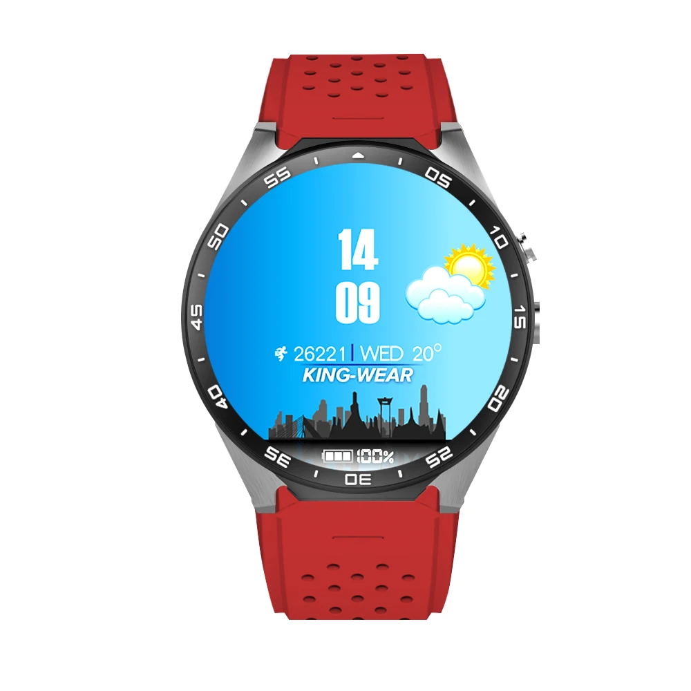 2019 MTK6580 Best Android Smart Watch Wholesale Kingwear KW88 Heart Rate Monitor 3G  Mobile Watch Phones  GPS Sport Wristwatches