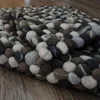 FSRR-001 Stone Pebble Rug 100% New Zealand Wool Eco-friendly felted and stitched by talented and skilled women artisans of Nepal